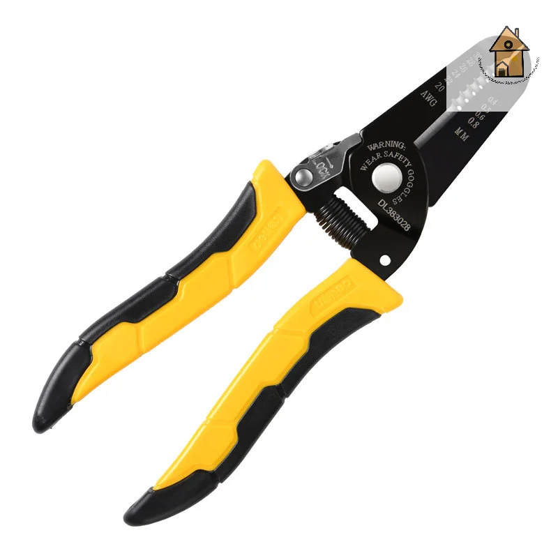 1pc 7 Inch Multi-Functional Electrician Wire Stripper Crimper Tool Suitable For Peeling Network Cabling 0.6-2.6mm Wire Stripper