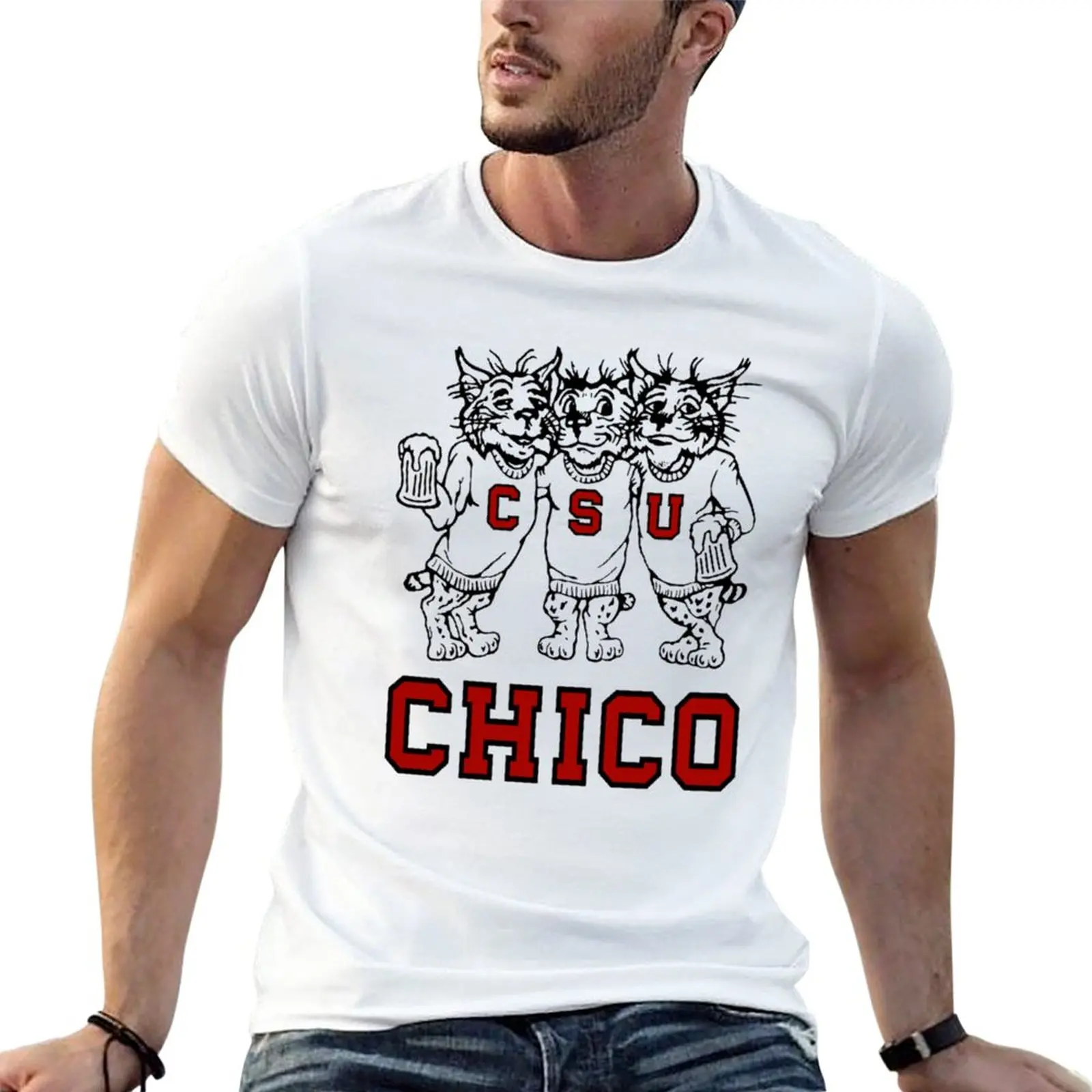 New Chico State Vintage Drinking Wildcats Logo From The 1970&x27;s 1980&x27;s T-Shirt T-Shirt