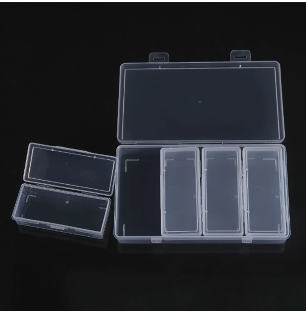 4-panel independent transparent box DIY accessories classification storage box Plastic fishing gear