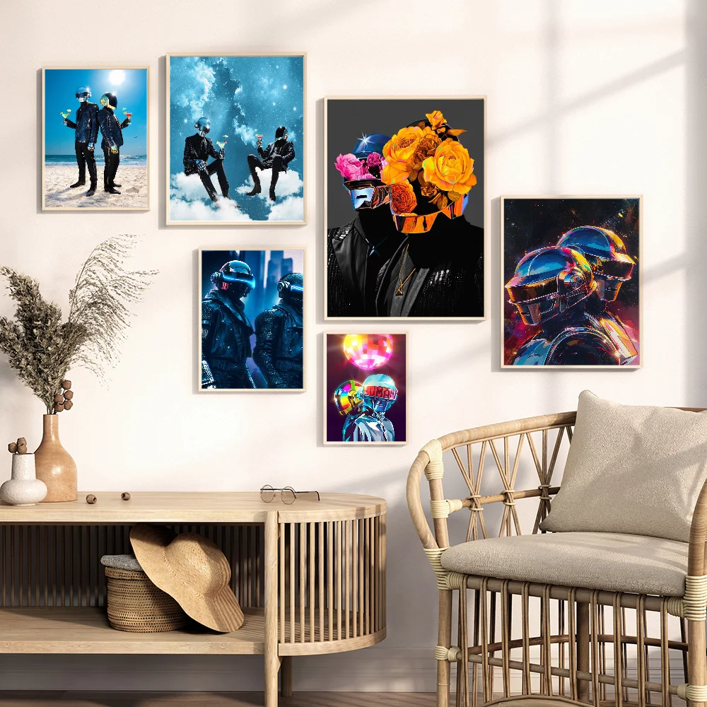 Band Daft Punk Posters And Prints Canvas Printing Wall Art Picture For Living Room Home Decor Gifts