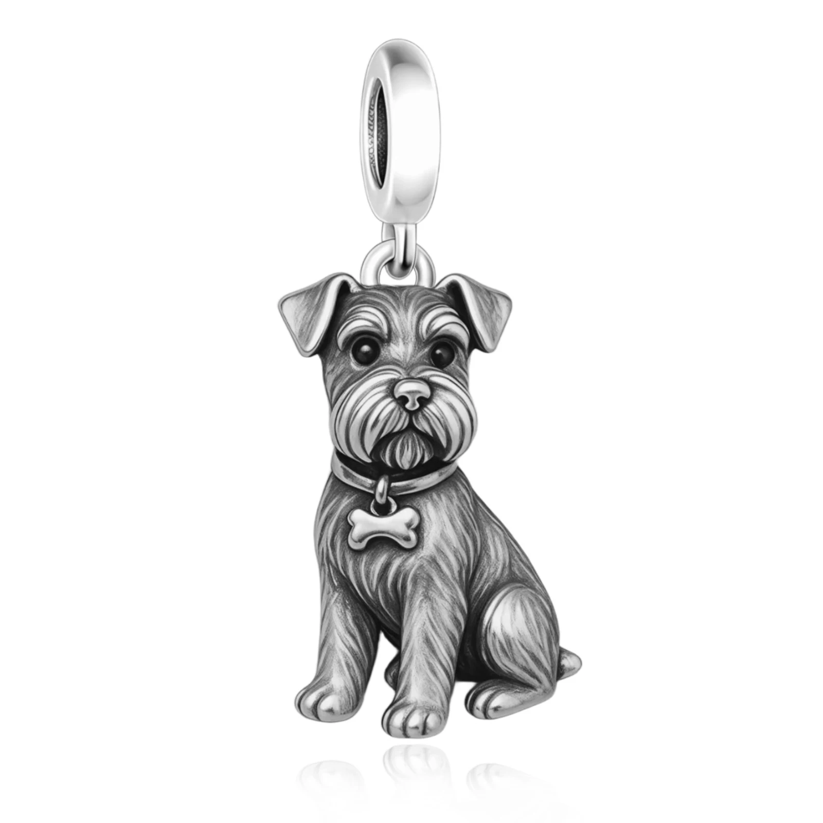 FC Jewelry Fit Original Pan Charms Bracelet 925 Sterling Silver Enhanced Black Dog Paw Bead For Making Lovers Friends Berloque