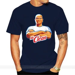 Mr. Clean Logo Retro Funny Black T-Shirt Size S-3Xl Colorful Tee Shirt cotton tshirt men summer fashion t-shirt euro size