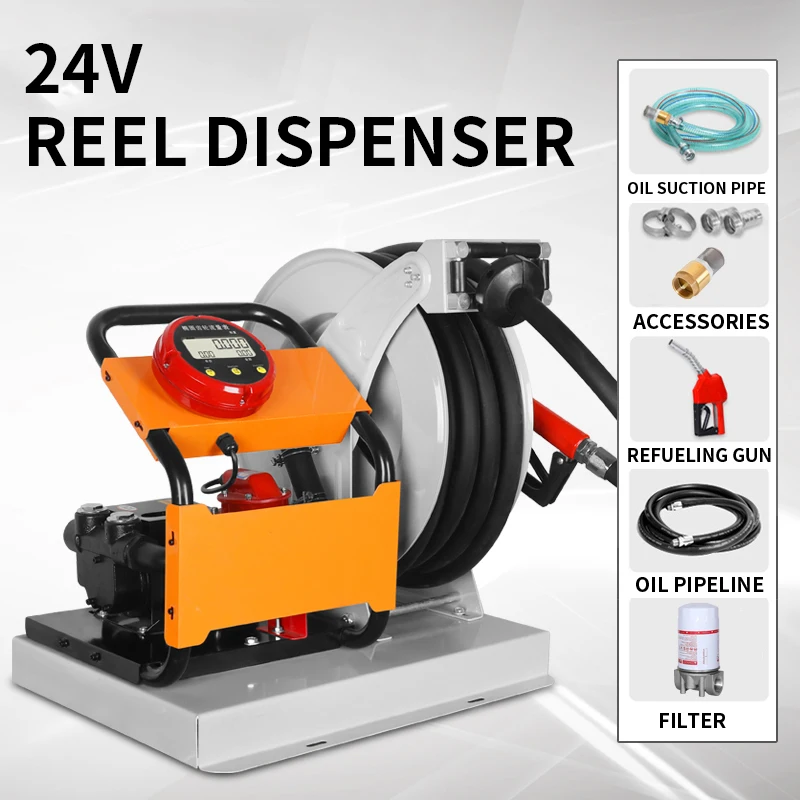 Fuel dispenser 12/24/220V electric oil well pump Diesel vehicle metering and pricing small reel machine