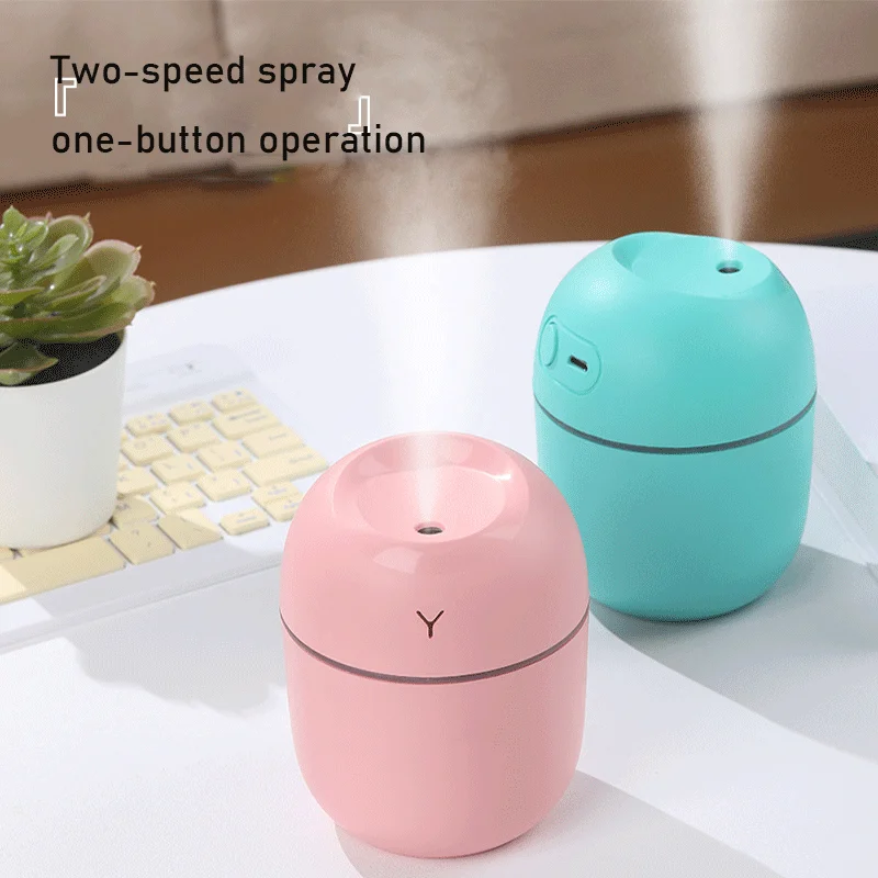 Nuovo Mini umidificatore d'aria da 220ML umidificatore con diffusore di olio essenziale di Aroma USB per l'ufficio dell'auto di casa con lampada da notte a LED Freshner