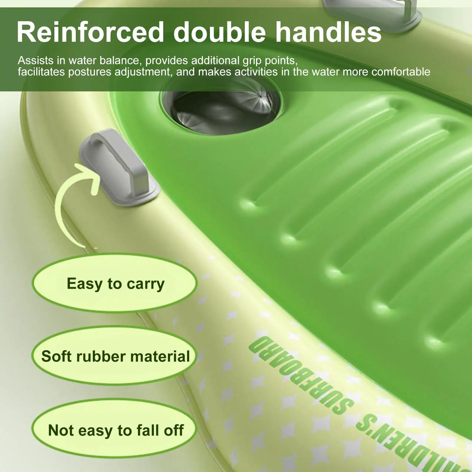 

Детская надувная доска для серфинга, портативная лыжная доска с ручками, эргономичные игрушки для плавания, шезлонг, украшения для вечеринок