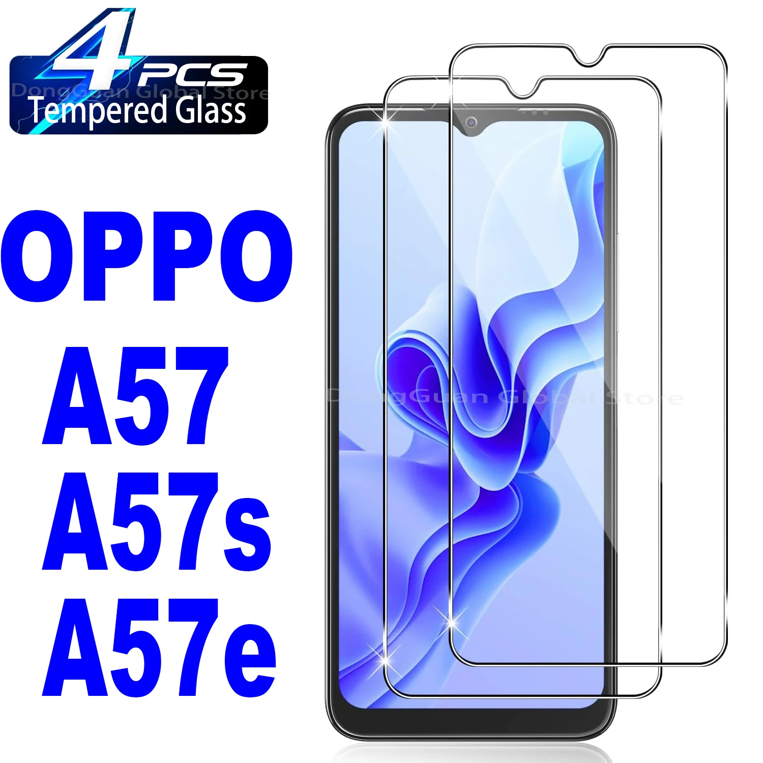 

For OPPO A57 A57s A57e Screen Protector Tempered Glass