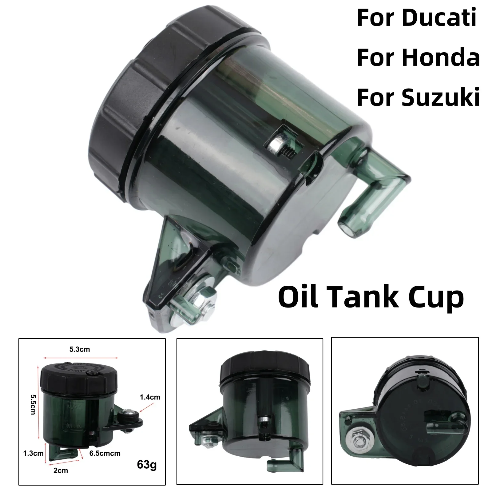 

Motorcycle Oil Tank Black Cup Front Brake Clutch Master Cylinder Fluid Reservoir Oil Tank Cup For Ducati For Honda For Suzuki