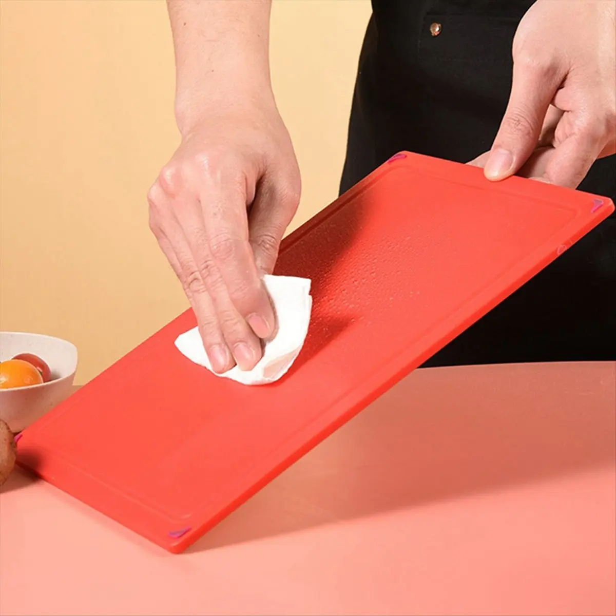 2026 + Cutting Boards 4Pcs/Set with Holder for Kitchen,Chopping Block with Food Icons,Anti Bacterium,Dishwasher Safe, Non-Slip