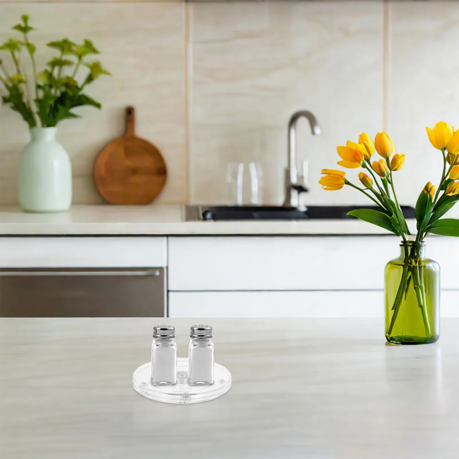 

2pcs 10Cm Clear Rotating Display Base Transparent Bearing Plate For Jewelry Craft Showcase Plastic Display Turntable Mini