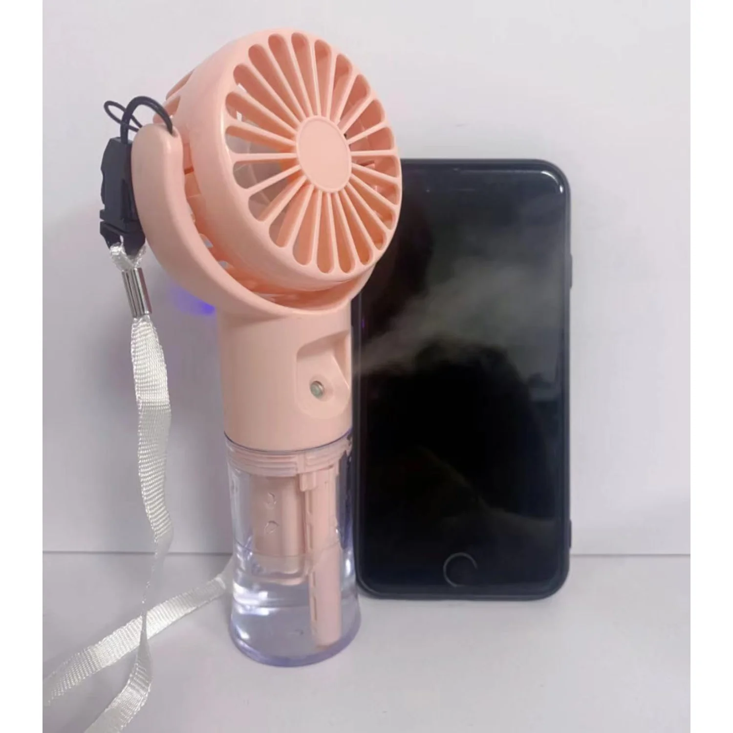 Portable  Fan, Mini Desk Misting Water Cooling Fan with Lanyard, USB Rechargeable or Battery Powered Small Quiet Fan for Makeup,