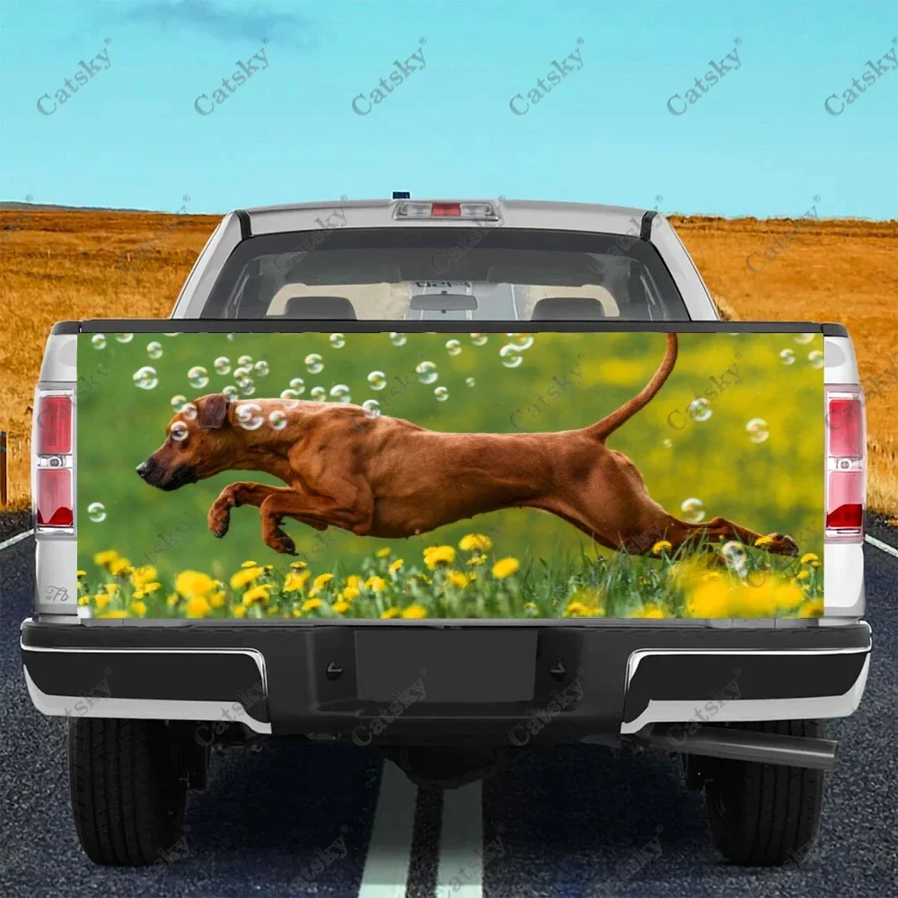 

Rhodesian Ridgeback Truck Tailgate Wrap Professional Grade Material Universal Fit for Full Size Truck Weatherproof Car Wash Safe