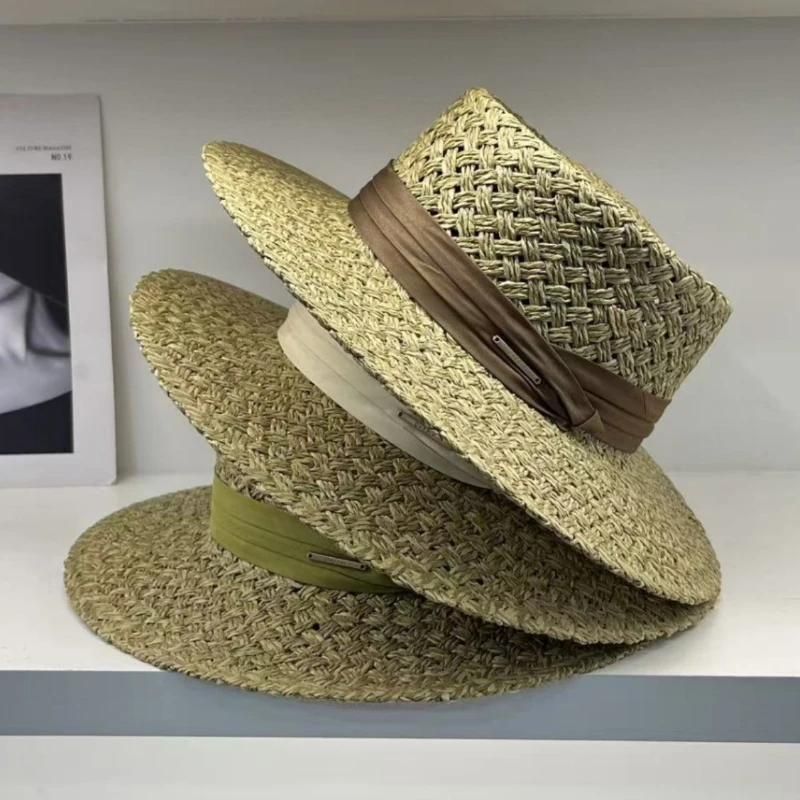 

Fashion Classics Handmade Raffia Grass Panama Oversizer Large Brim Jazz Hat For Women Men Beach Luxury Hat Sombrero Mujer Play