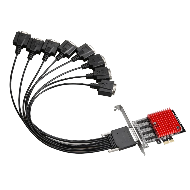 신제품 8포트 RS232 PCI 익스프레스 시리얼 카드 8포트 시리얼 확장 카드 기타 컴퓨터 액세서리