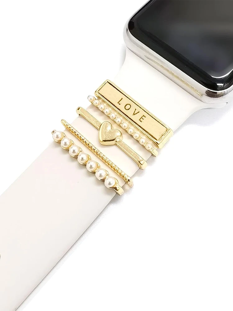 Decoration For Apple watch band series 10 8 7 6 5 4 se 9 Accessories Diamond Jewelry Charms for Samsung/Huawei strap 20 22mm