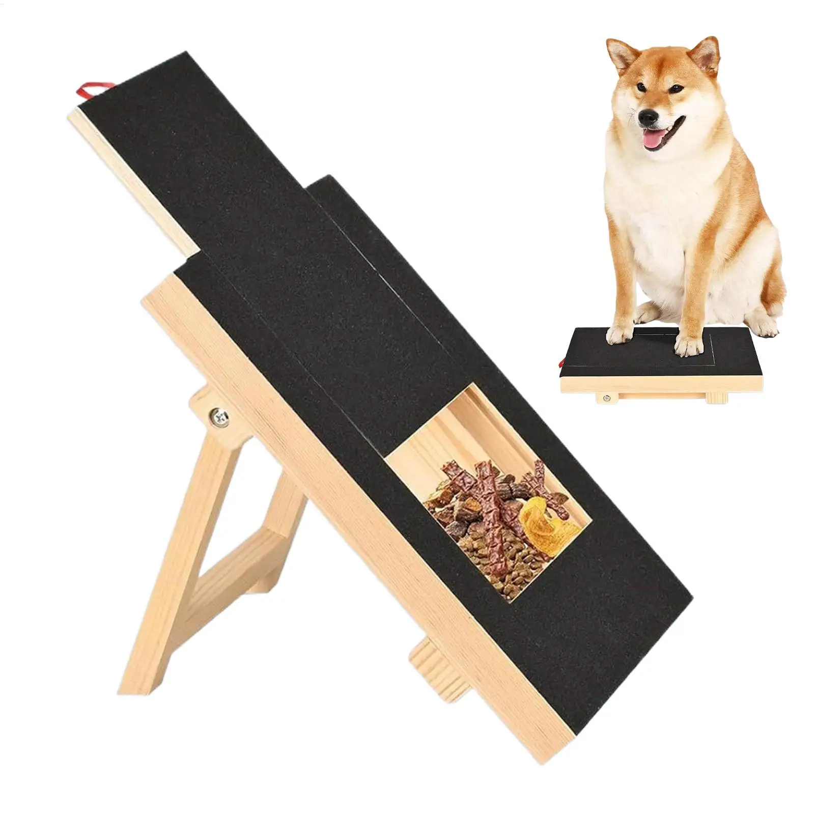 Hundekrallenfeile, faltbares Kratzbrett aus Holz zum Krallenpflegen, selbstkratzendes Spielzeug, sicheres Haustierpflegezubehör