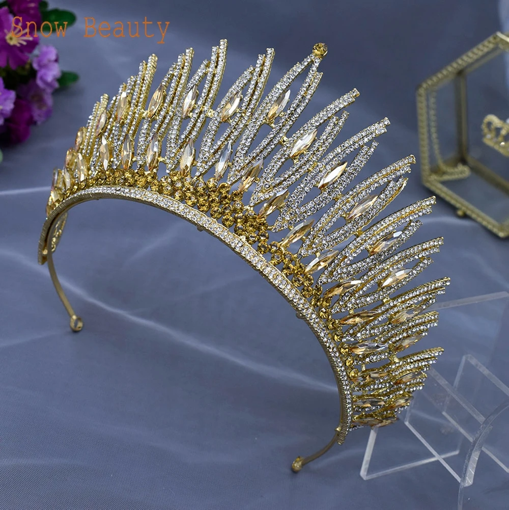 Cristal Tiaras Do Casamento para As Mulheres, Luxo Coroa De Noiva, Acessórios Do Cabelo Do Casamento, Headpieces, Pageant Cabeça Jóias, Rainha Coroa, A281