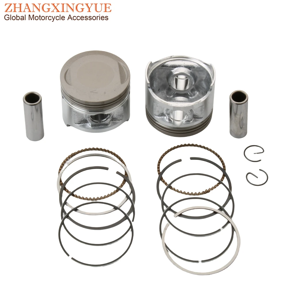 2 Sets 49mm Piston Kit For Yamaha XV250 Virago 1995-2007 V-Star 250 2008-2015 Route 66 1988-1990 Motorcycle