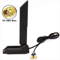 For ASUS Wifi6 Antenna 2.4G/5G/6G 2T2R Gigabit MSI Asrock PCI-E Network Card Multi Band Magnetic Antenna 1.2M