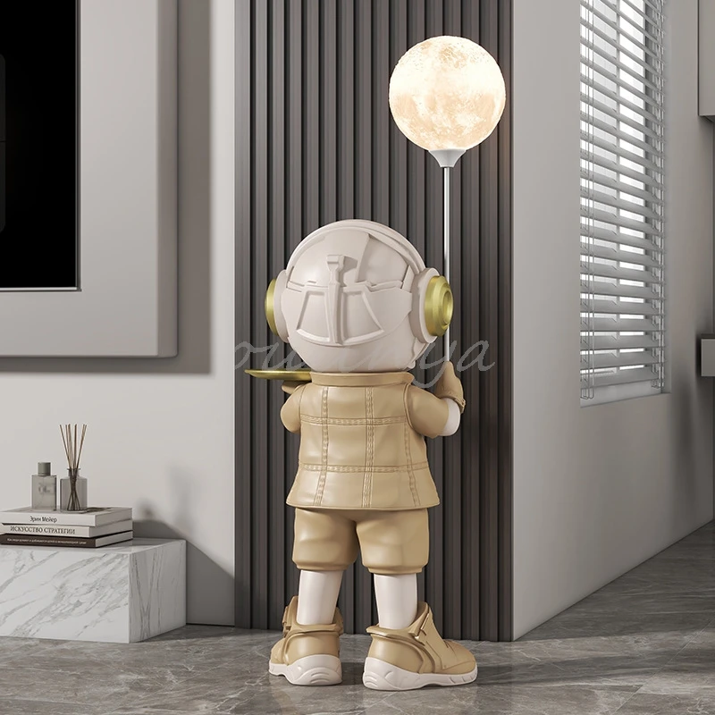 Astronaut Figurines Groot Floor Lamp Sculptures Living Room Sofa Beside Decoration Ornaments Interior Funny Aesthetic Ornaments