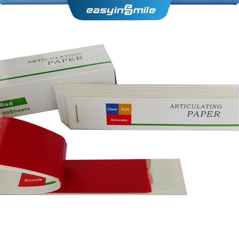 200 sheets Dental Articulating Paper Strips Thick Thin Oculsal Paper Teeth Whitening Tools Double Sided 0.1/0.03/0.05 mm