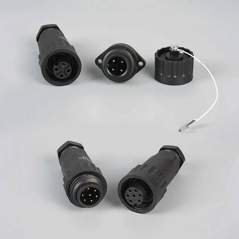 WEIPU WA22 Curved Aviation Plug Socket Waterproof IP67 TE ZE TL TK G1 G2 Gold-plated 4Pin Screw Wiring 7 Pin Solder Connector