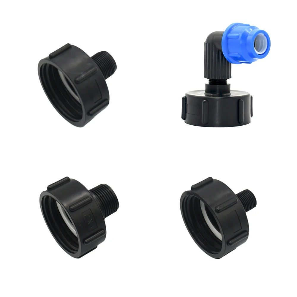 

S60 IBC Tank Adapter 1/2" 3/4" 1" Male Thread Water Tap Connectors Replace Ment Fittings Coupler For Water Tanks