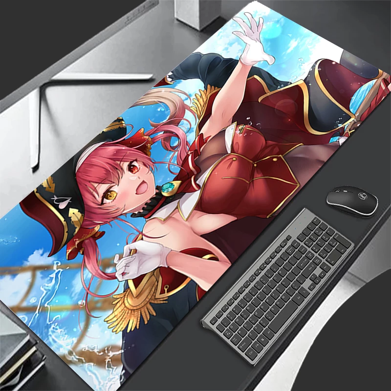 Mouse Pad Gaming Accessories Gamer alfombrilla Hololive Houshou Marine Computer Desk Mat Laptop Varmilo Keyboard Pads Mousepad