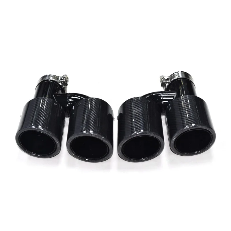 SYPES Car Stainless Carbon Fiber Exhaust Tip Muffler Tip Exhaust Pipe for audi A3 A4 A5 A6 A7 S3 S4 S5 S6 S7 RS3 RS4 RS5 RS6 RS7
