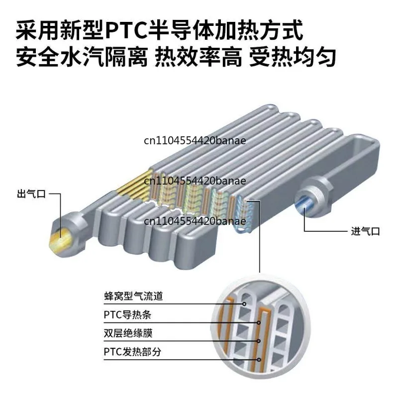 Small compressed air heater nitrogen gas antifreeze hot air pre-heating digital display constant temperature