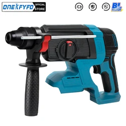 26MM Brushless Electric Heavy Duty Hammer Multifunctional Rotary Cordless Rechargeable Impact Drill for Makita 18V Battery