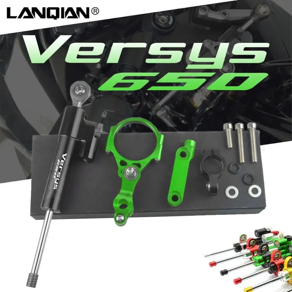 

For Kawasaki VERSYS 650 Motorcycle Steering Stabilize Damper & Bracket Mount VERSYS650 2015 2016 2017 2018 2019 2020 Accessoires