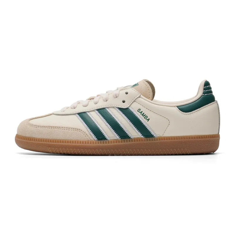 Adidas Originals KK2277 Low Top Skate Shoes Off White Forest Green Full Grain Leather Gum Rubber Outsole Retro Casual Sneakers F