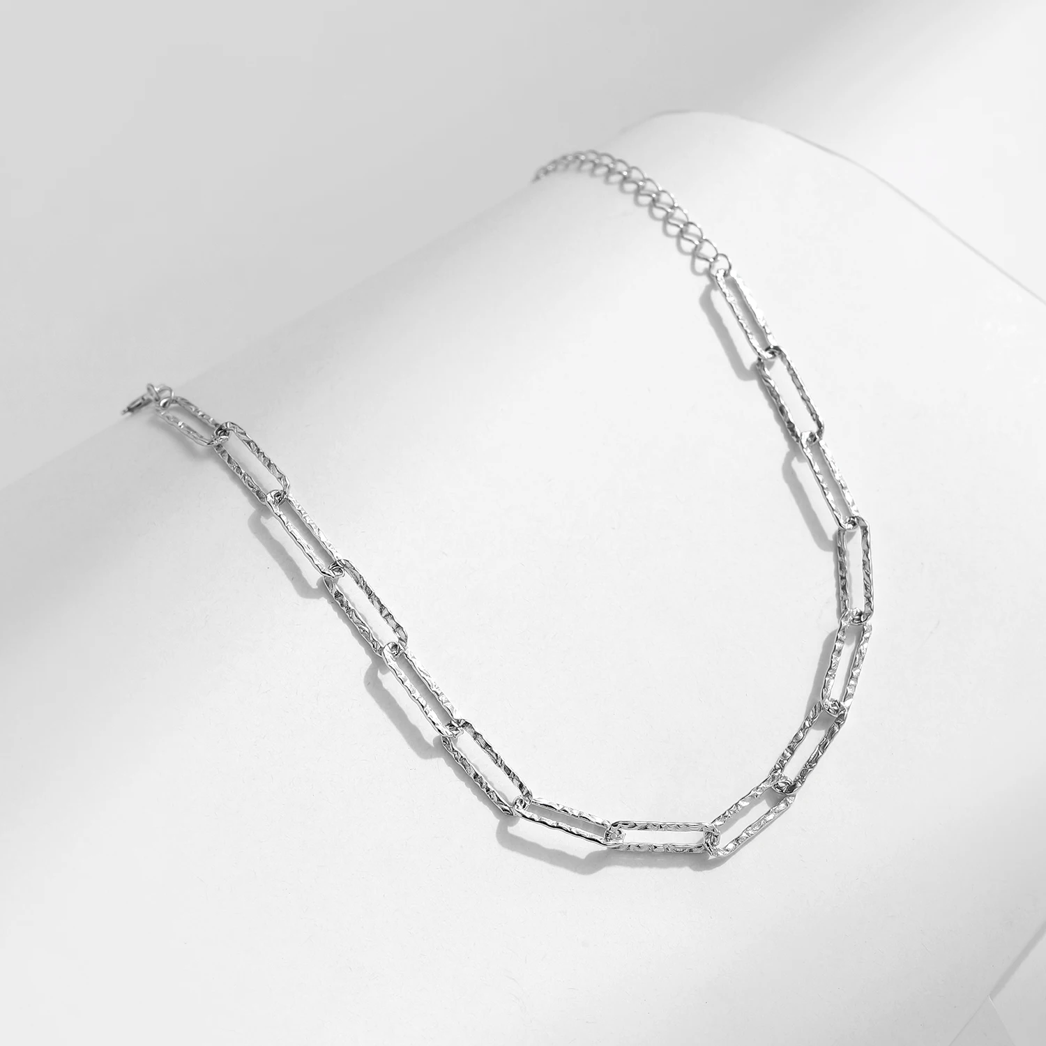 MODIAN リアル 925 スターリングシルバー不規則な波状ロックチェーン 