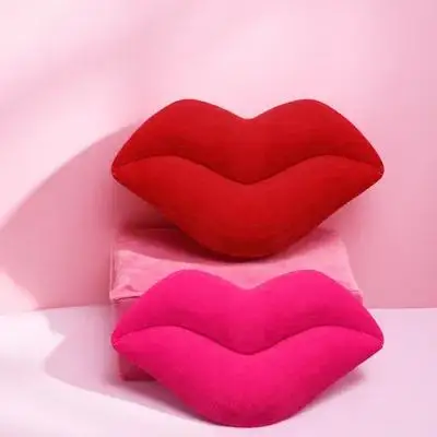 

2Pcs Lips Throw Pillows Soft Elastic for Couch Bedroom Decorative Pillows Comfortable Gift Choice Lip Pillow