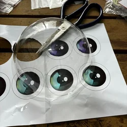 10pcs Big Hemisphere Animal Eye Making Material DIY Accessories Firsuits Kigurumi Furry Cosplays Transparent Plastic Easy To Cut