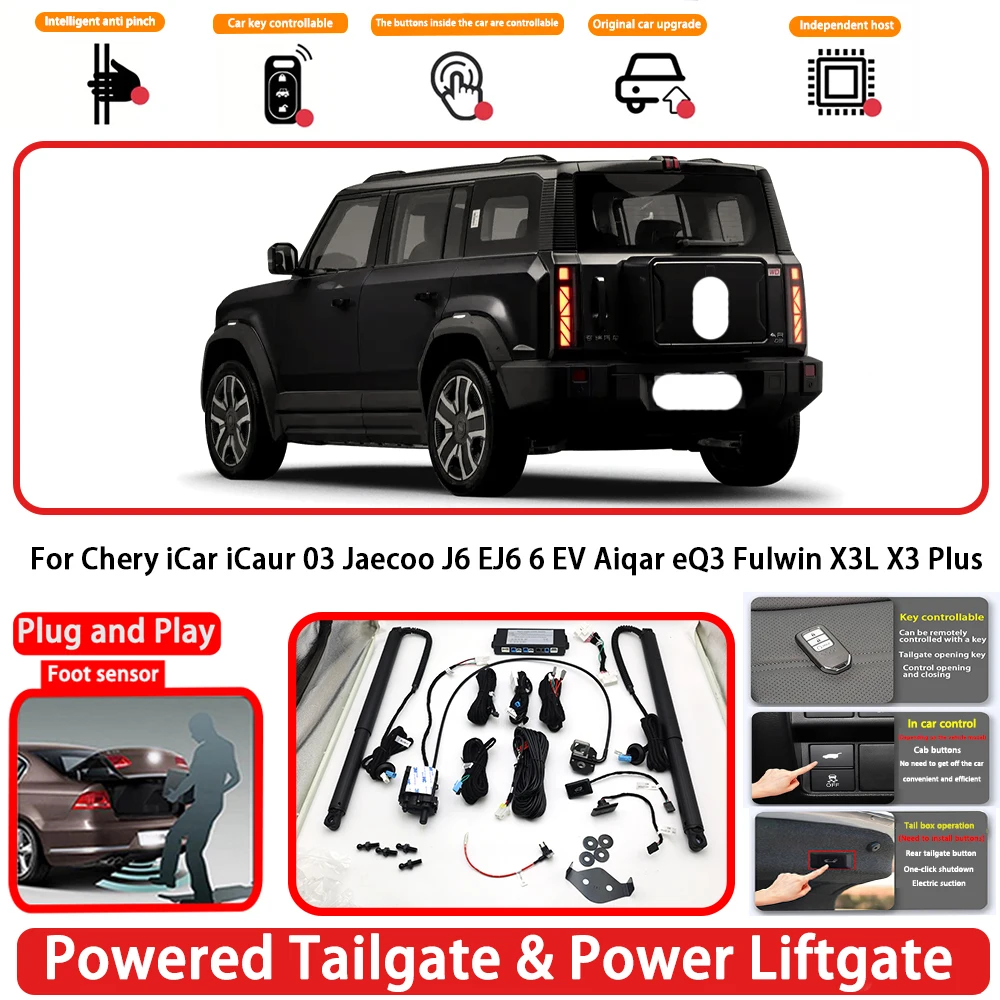 for Chery iCar iCaur 03 Jaecoo J6 EJ6 6 EV Aiqar eQ3 Fulwin X3L X3 Plus Auto Powered Tailgate Power Liftgate Rear Trunk Opener