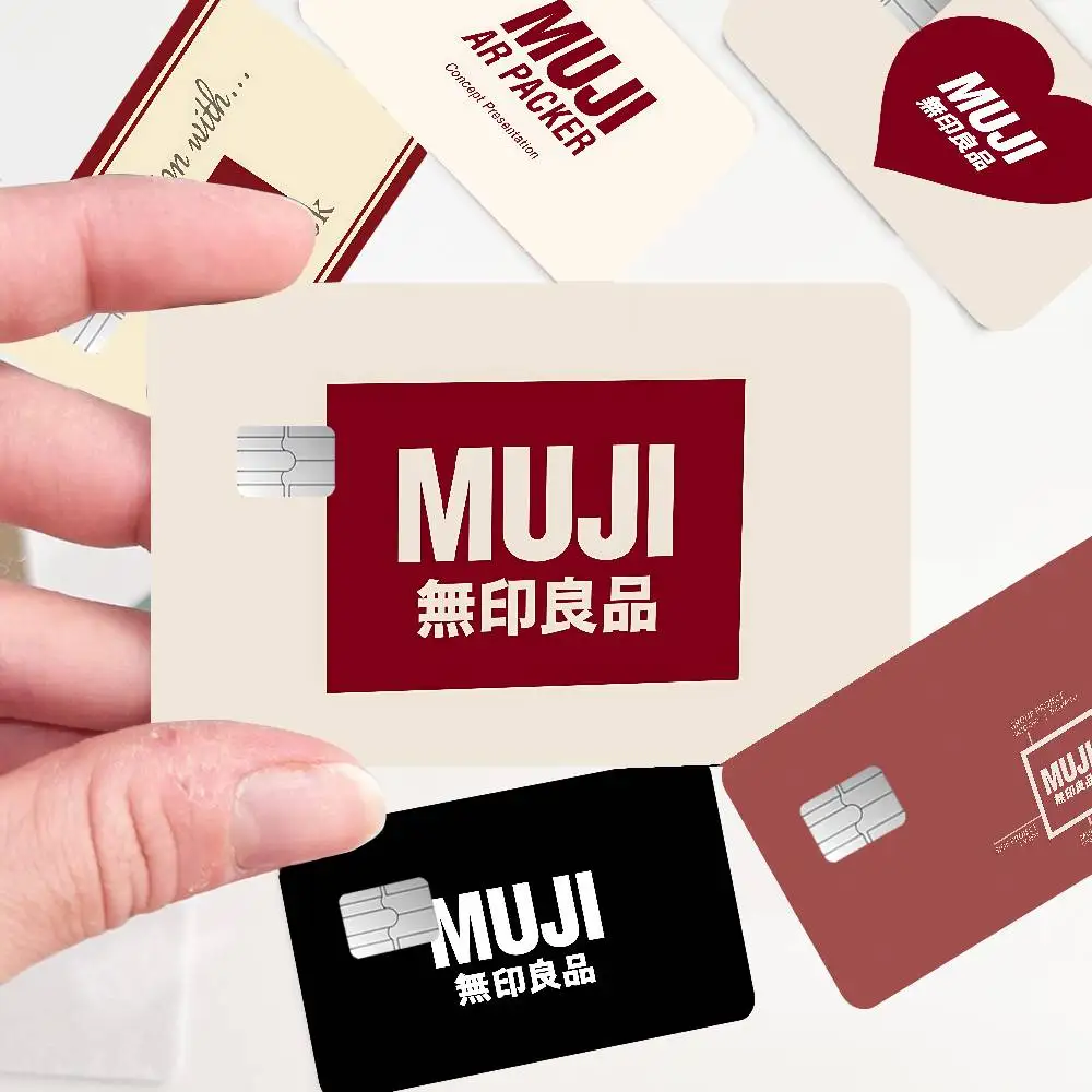 Fashion Brand Muji 1pc Anime Cartoon Bear Skin Sticker Film Tape Case for Big Credit Debit Card Front Side