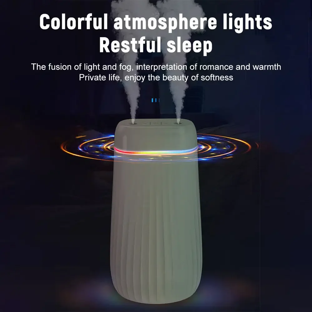 

1L Air Humidifier Double Spray Humidifier Ultrasonic Aroma Essential Oil Diffuser for Car With USB Aromatherapy Cool Mist Maker