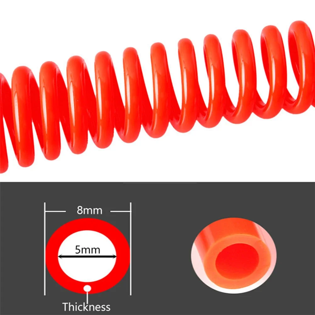 3/6/9/12M PU8*5 Luftkompressorschlauch Flexibler Druckluftschlauch mit Anschlussstück Pneumatischer Polyurethan-Spiralschlauch mit Verbindung – Detail 5