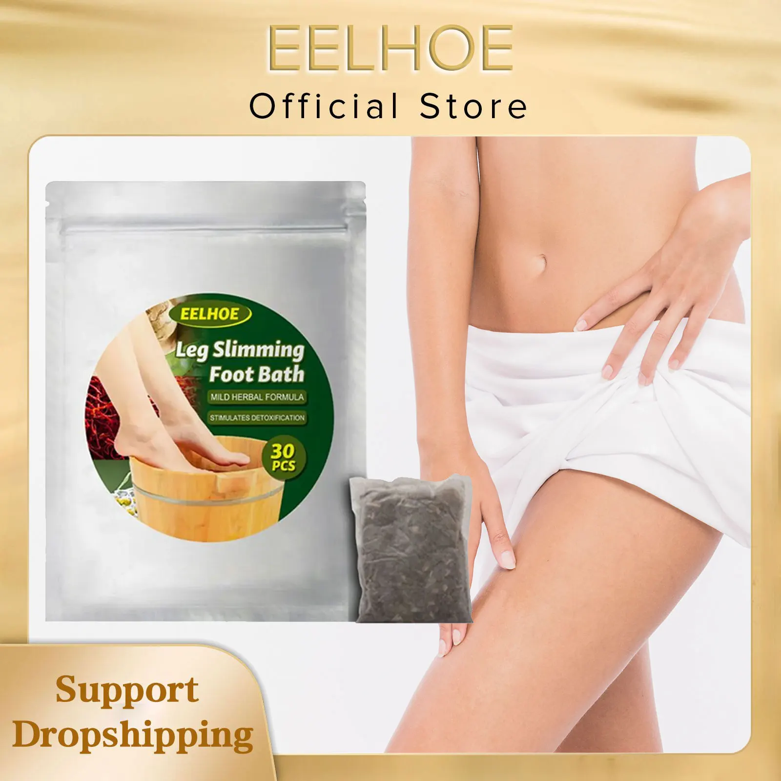 

EELHOE 10/20/30pcs Detox Foot Bath Bag Ginger Soaking Bag Detox Health Care Slimming Foot Bath Pedicure Spa for Foot Bath