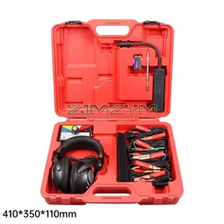 Automotive Diagnostics 6 Channel Electronic Stethoscope Tool, 6 Noise-Finder Microphone Clamps with Leads, Over-Ear Headphone