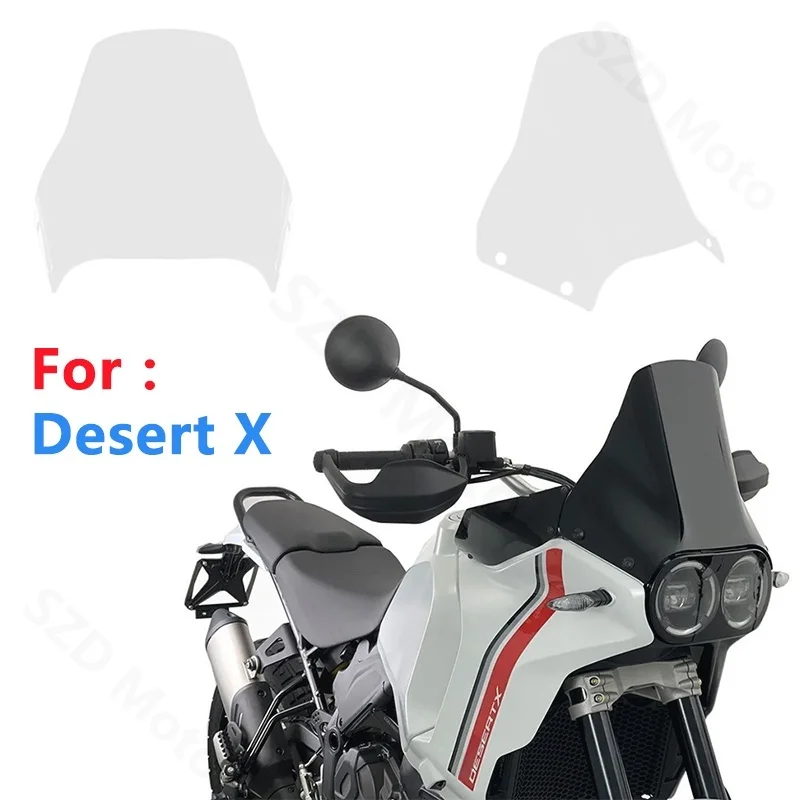 

For Desert X DesertX 2022-2026 2023 2024 2025 Motorcycle Accessories Sport Windshield Windscreens Wind Deflectors Screen Black