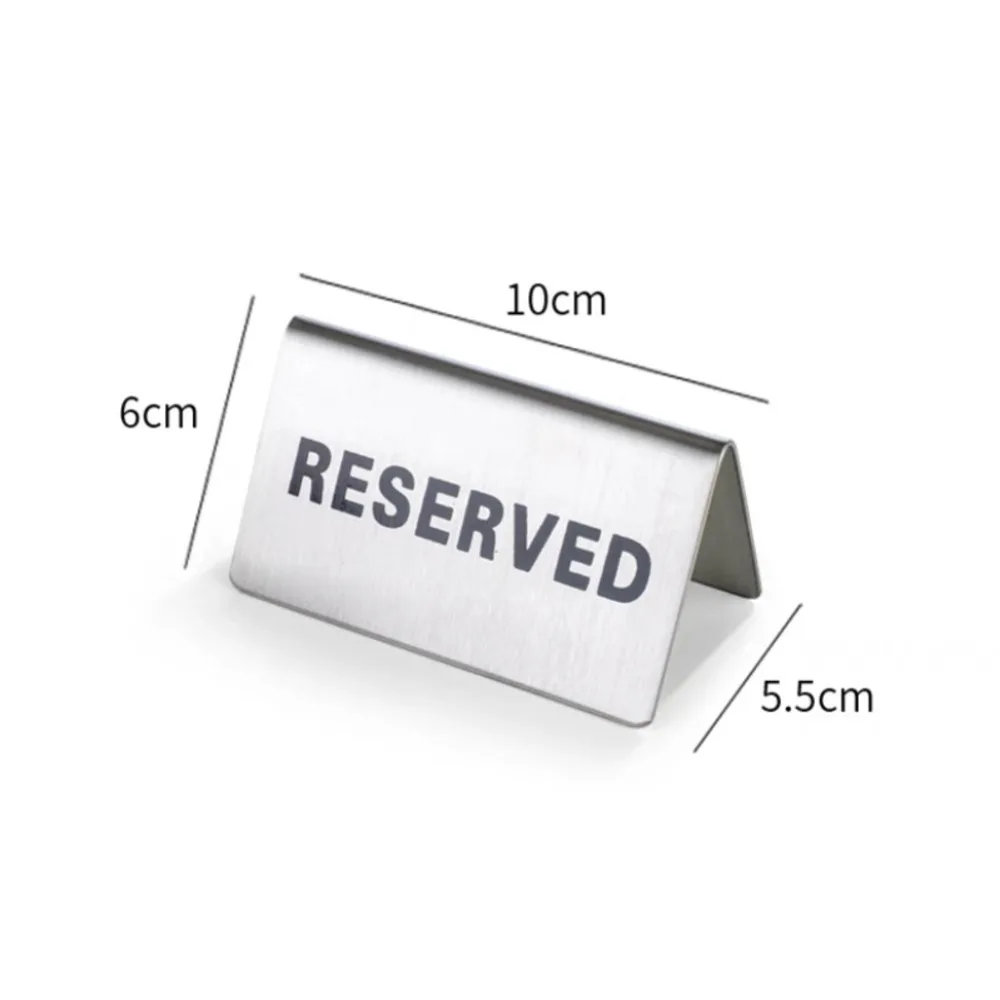 Dubbelzijdig Rvs Tafel Card Geen Roken Kaart Restaurant Cafe Bar Reservering Kaart