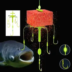 New Bighead Carp Hooks Carp Flipper Hooks Float Fishing Bighead Carp Five Claw Square Bait Bighead Carp Hooks