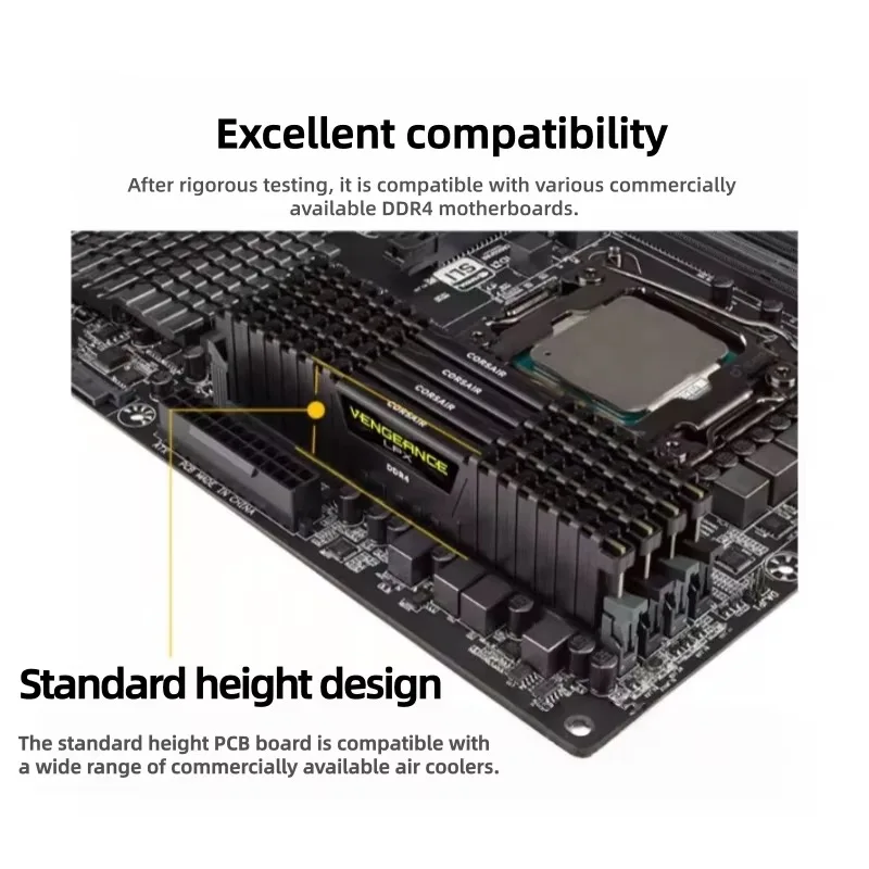 Corsair Vengeance LPX RAM DDR4 32GB 16GB 8GB 4000 3600 3200 2666 2400Mhz DIMM RAM PC4-25600 19200 21300 Desktop Memoria Ram - view 3