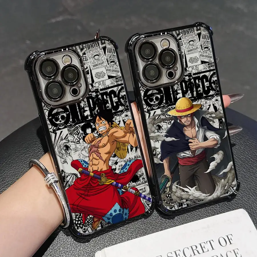 

Soft Phone Cover Case for iPhone 15 Plus 13 14 16 Pro Max 11 17 Air 12 One Piece Ace Luffy