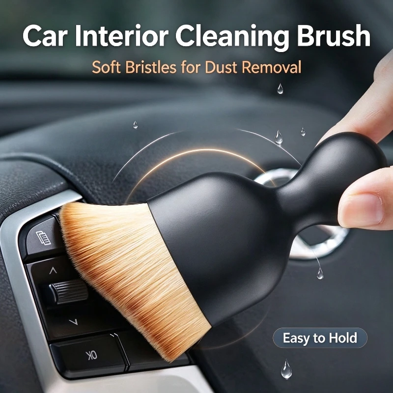 Multipurpose Soft Bristle Cleaning Brush Great for Air Conditioning Outlet Dusting and Car Interior Plastic Surface Dust Removal