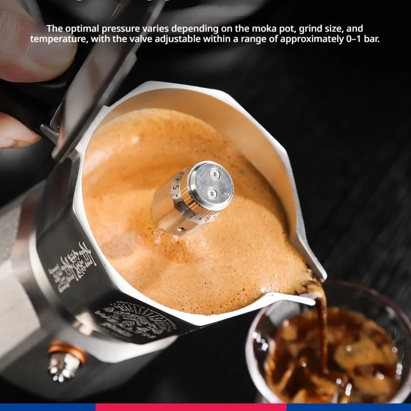 Bincoo Adjustable Stainless Steel Moka Pot Valve Home Espresso Coffee Maker Replacement Accessory