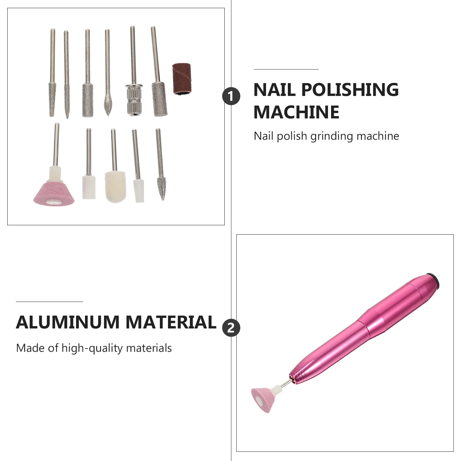 

Nail Polisher File Drill Machine Manicure Kit Electric Pedicure Tools Lightweight Portable Adjustable Speed Control Grinding