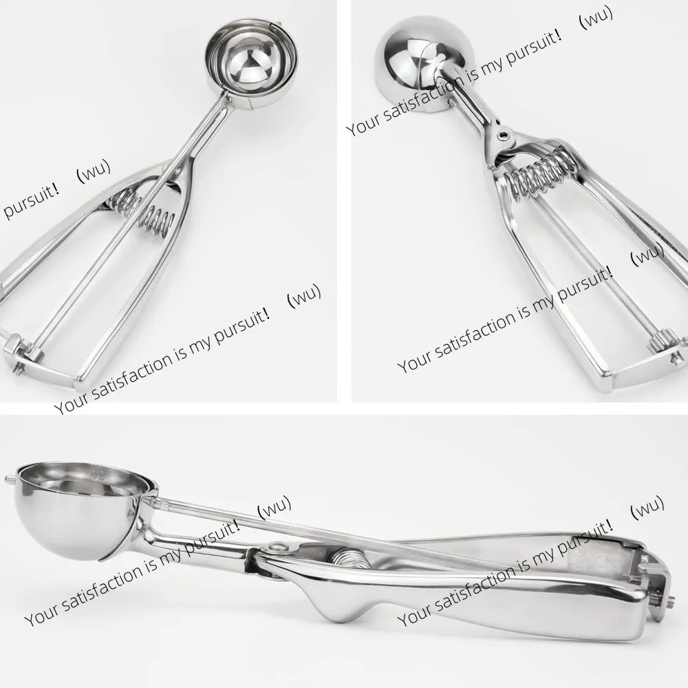 Baking Tools Cookie Dough Scoop Set Stainless Steel Ice Cream Scoop with Trigger Release for Making 4/5/6 Cm Round Pastries